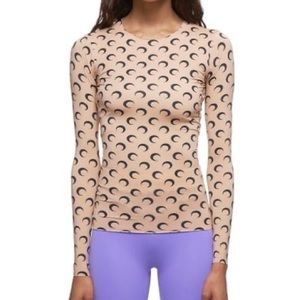 Marine serre crescent top